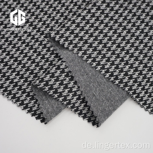 Houndstooth Design Gestrickter Jacquardstoff für Kleidung